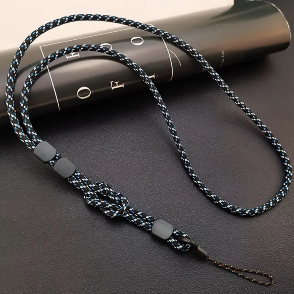 Mobile phone lanyard with comfortable wrist loop for hands-free carrying