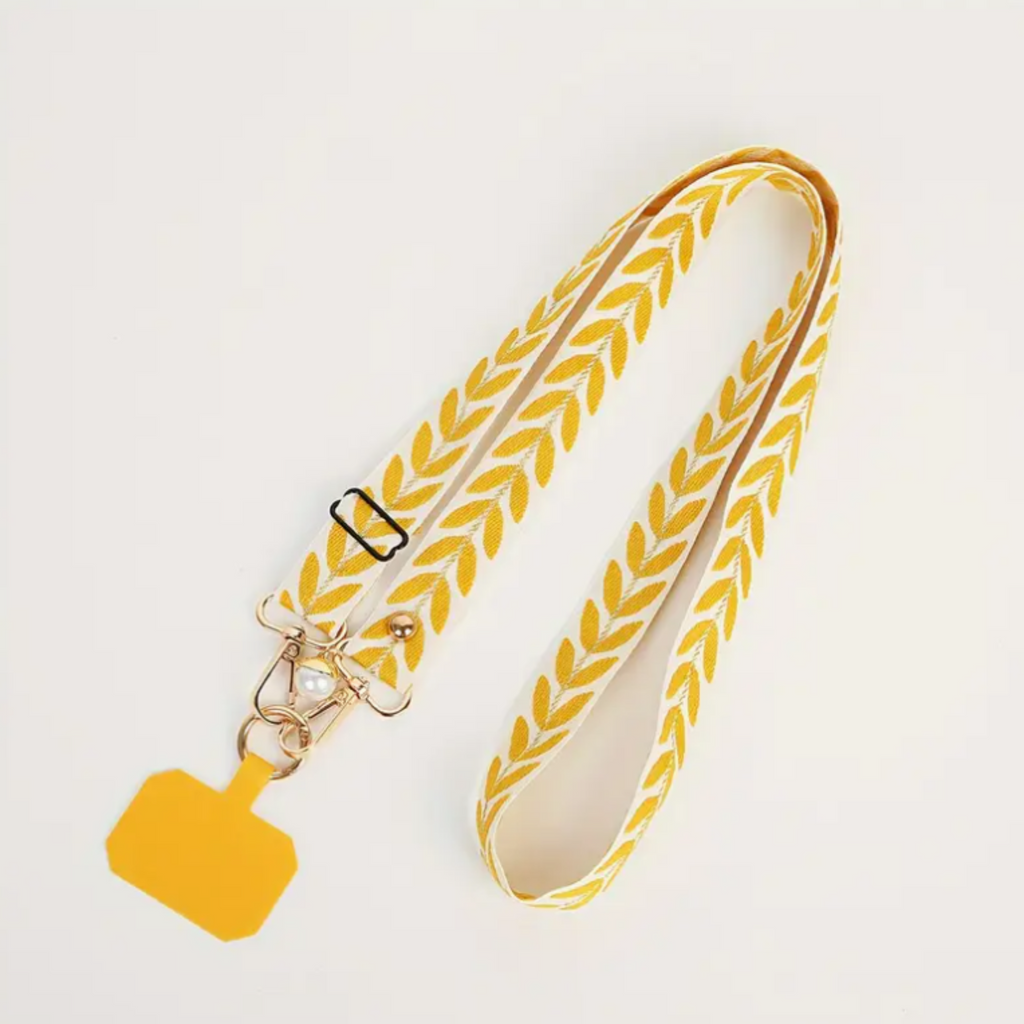 Phone neck lanyard with adjustable cord for hands-free phone access